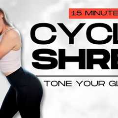 CYCLE SHRED FAST // 15 Minute Spin Class • HIIT Cycling Workout for Your Glutes