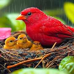 Stress Melts Away in 5 Minutes ~ Rain with Sweet Birds🦜 Reduce Stress, and Calm Your Mind Naturally