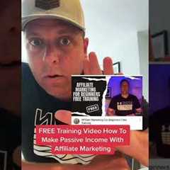 Free Training - making passive income with affiliate marketing #affiliatemarketing #passiveincome