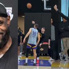 LeBron James talks time with G League team and Luka Doncic hits full court shot at practice