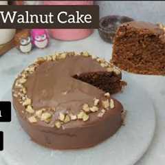 Coffee Walnut Cake in Microwave Convection | Moist & Fluffy Without Oven