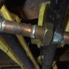 leaking copper water pipe repair