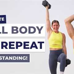 20-Minute Full Body Dumbbell Workout | All Standing, No Repeats!