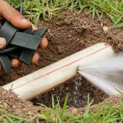 Use a piece of motorcycle inner tube rubber to repair a leaking water pipe