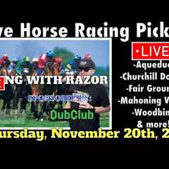 LIVE Horse Racing | Aqueduct | Churchill Downs | Fair Grounds & more 11/20/25!