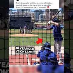 Highschooler vs. Ohtani… 😳🚨 #baseball #d1 #homerun #pitching
