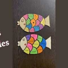 DIY fish puzzles for kids | Kids activities at home | lockdown activities for kids #shorts