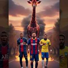Ronaldo Mocked by Messi, Neymar & Mbappé for Having NO Giraffe! 🦒🤣 | AI Football Meme