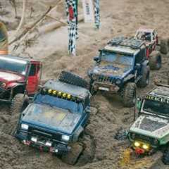 RC Crawler vs RC Cars: Epic Long Sand Hill Climb Challenge!