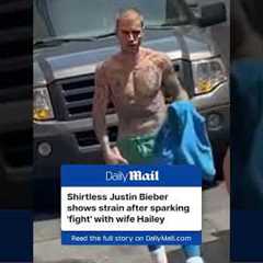 Justin Bieber shows strain after sparking 'fight' with wife Hailey