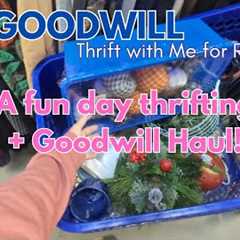A FUN DAY THRIFTING + GOODWILL HAUL!  GOODWILL THRIFT WITH ME FOR RESALE!