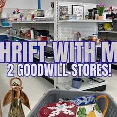 *NEW* Thrift with Me at 2 GOODWILL Stores/ IN-STORE Thrifting for HOME DECOR + HAUL/ Vintage Finds