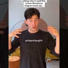 how Broadway singers *actually* warm up 🫡 #theatre #singer #broadway #musical #actor