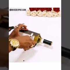 [ Bottle Wrapping Ideas] How to Gift Wrap a Bottle of Wine | Gift Wrapping tutorial #shorts #bottle