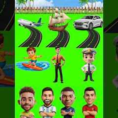 Did Neymar Messi Mbappe Ronaldo choose the wrong car? #cartoon #shorts #viral #ধাধা