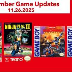 NES, Game Boy – Nintendo Classics – November 2025 Game Updates