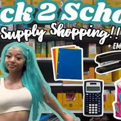 BACK TO SCHOOL SUPPLIES SHOPPING + HAUL 2025🩵✏️ + emergency kit | Zakera Alexis
