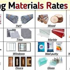 House Construction Building Material Rates in 2025 - Cement, Sand, Brick, TMT, Tiles, Paint, etc.