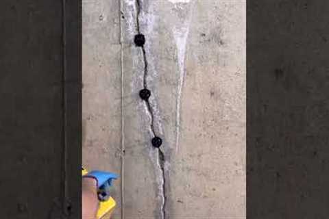 FOUNDATION CRACK REPAIR! Easy Fix. #diy #construction #tools