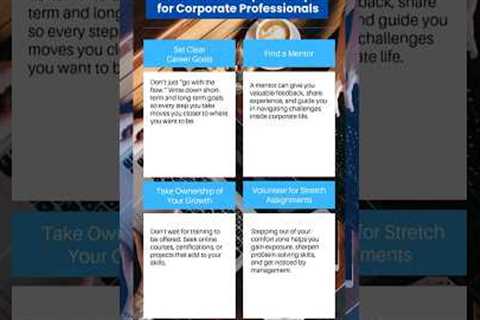 Career Development Tips for Corporate Professionals!