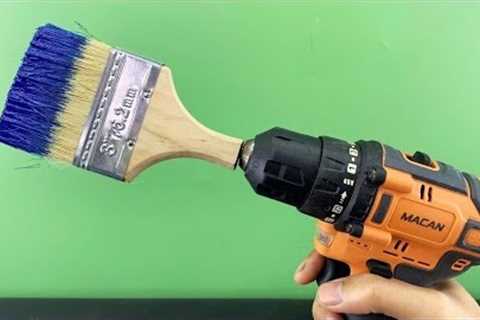 Just insert Paint brush into Drill and Every house needs this and no one does it! Creation Tips