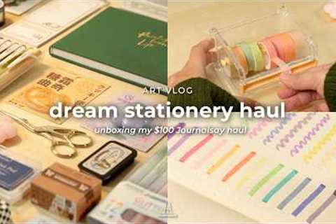 My 7-year-old self would not believe this huge stationery haul 😍 | ft. Journalsay |  Art vlog ASMR