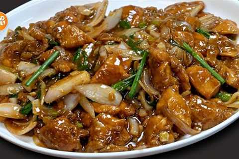 The Best Chicken and Onion Stir Fry Recipe, New Chicken &amp; Vegetable Recipe by Samina Food Story