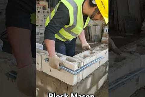 Block Mason Work Training Video.#block #mason #work #video #construction #skilltraining #video✅