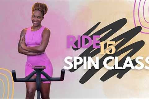 15-Minute Spin Class | Ride15 Indoor Cycling Workout with Intervals &amp; Upper Body Moves