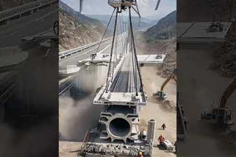 Future of Bridge Construction: AI Drones in Action #ai #shortsfeed #drone #technology #ytshorts
