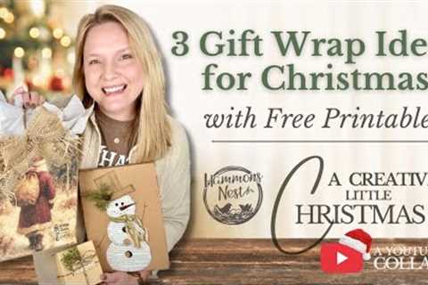 🎁 3 Unique Gift Wrap Ideas for Crafters | DIY Printable &amp; Bow Tutorial | A Creative Little..