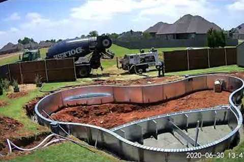 Time lapse video of vinyl pool installation, July 2020.