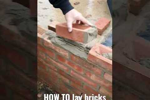 HOW TO lay a brick! #diy #bricklaying #construction #howto
