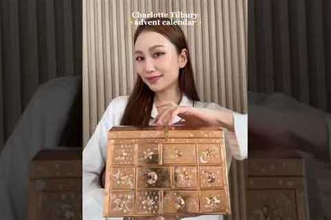 Charlotte Tilbury advent calendar 2025 reveal 💗🎄✨ #luxury #unboxing #asmr #reveal #adventcalendar