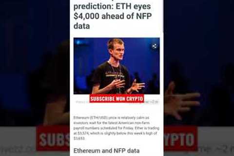 Ethereum price prediction: ETH eyes $4,000 #shorts #youtubeindia #crypto #ethereum #vitalikbuterin