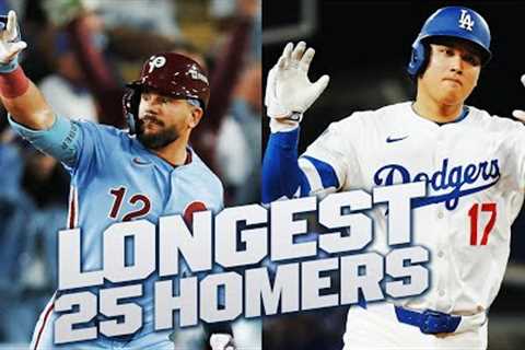 25 longest home runs of the 2025 MLB Postseason! 💥 (Shohei, Schwarber, Springer, Raleigh AND MORE!)
