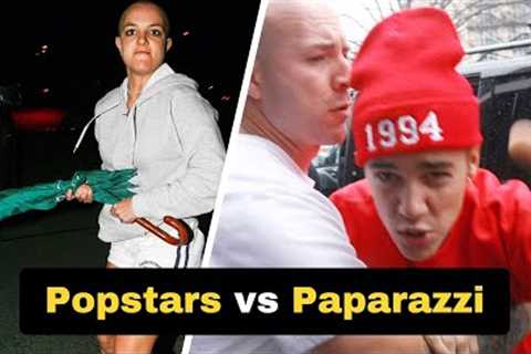 When POPSTARS Clash With The PAPARAZZI | Shocking Moments ft. Britney, Bieber, Kanye &amp; More!
