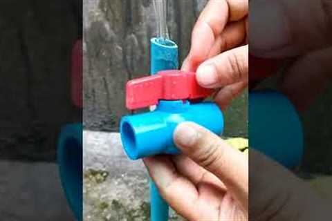 Connect Block Pipe While Water Still Flowing  #diy #repair #tips