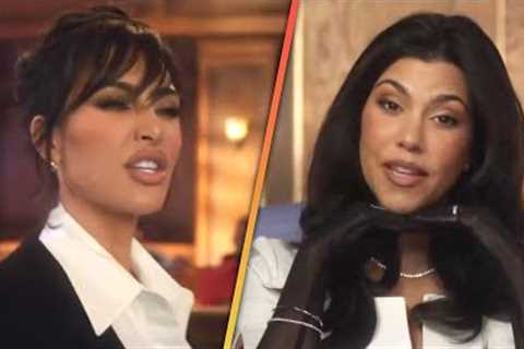 Kim and Kourtney Kardashian Imitate Each Other in Court Room Face-Off