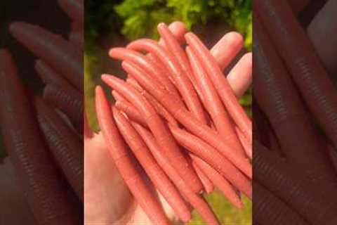“Earthworm” 🪱 Fishing Lures!!! #handmadelure #diy #fishingbait #lures #fishing #bassfishing