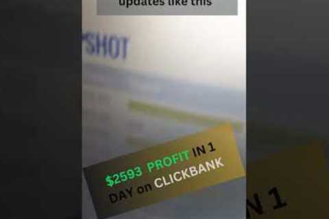 $2593 PROFIT IN 1 DAY on CLICKBANK USING FB ADS | Vishvesh Moghia