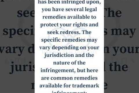 Remedies available for Trademark Infringement #trademarkinfringement #INJUNCTION SUIT