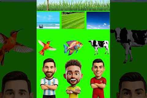 Did Messi Neymar Ronaldo choose the wrong Animal? #cartoon #shorts #viral #ধাধা