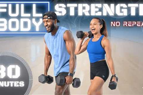 30 Minute Full Body Dumbbell Strength Training Workout [NO REPEAT]