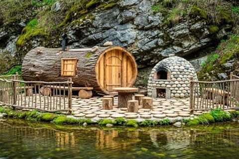 100 Days Alone in the Rainforest - House Build, Giant Oven &amp; Survival Skills #diy #viral..