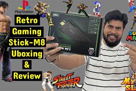 Retro Gaming Stick M8 For Tv unboxing &amp; Review | Retro Game Console Under 1500 | AMTVPRO