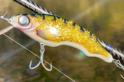 Painting the Shiniest Walleye Ever on a Big Twitch Bait