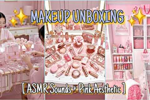 Makeup Unboxing ASMR 💄✨ Satisfying Aesthetic Sounds | Soft Life &amp; Luxury Beauty Vlog 🎀