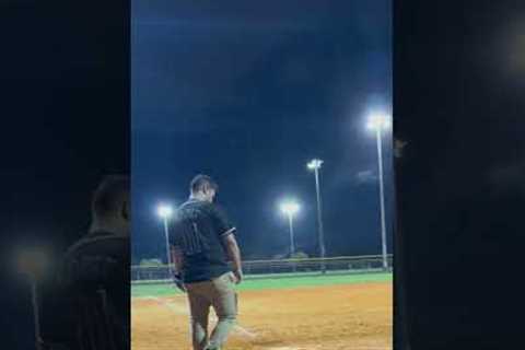 Hilarious inside the park home run! #slowpitchsoftball #baseball #homerun #foryou #highlights #bat