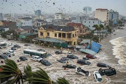 Vietnam Destroyed Today! Storm Surge Typhoon Kalmaegi Swept Away Homes, Cars in Quy Nhon